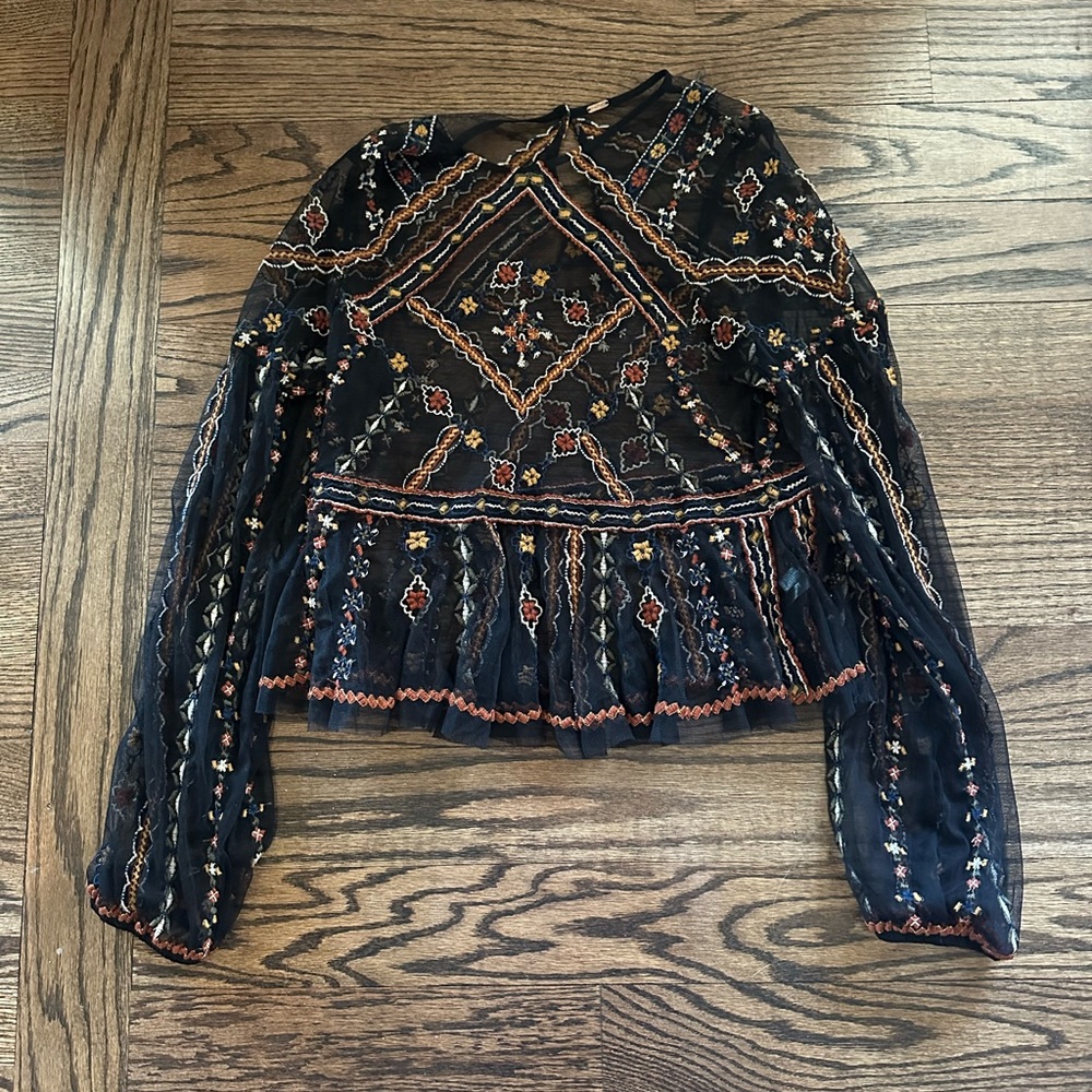 Worn Once Free People Sheer Top
